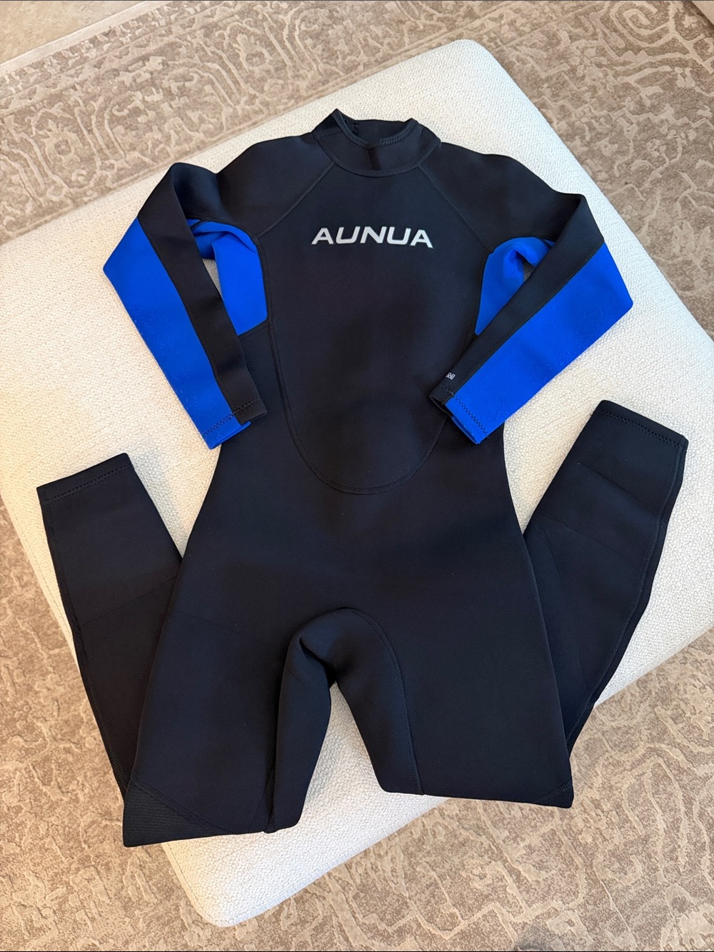 Aunua Kids Black & Blue Long Sleeve Swim Rashguard